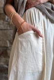 Inga Stretch Poplin Cotton Barrel Pant Panna Cotta